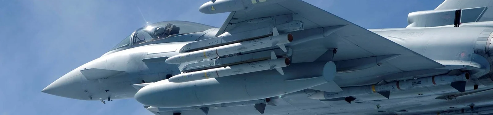 Fighter aircraft in flight, showcasing Cicor avionics and airborne mission systems.